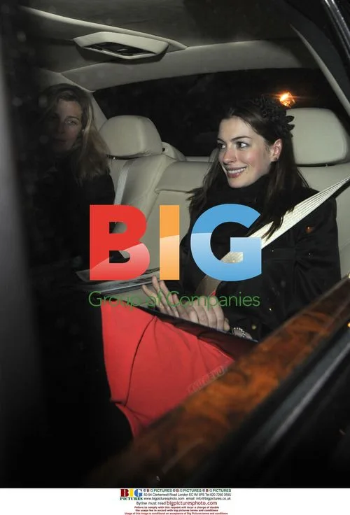Anne Hathaway and Valentino leaving London restaurant