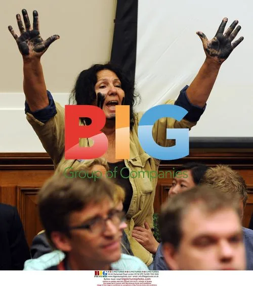 Protester calls for BP CEO charges
