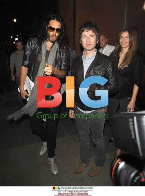 Russell Brand, Noel Gallagher and Sarah McDonald at Zuma
