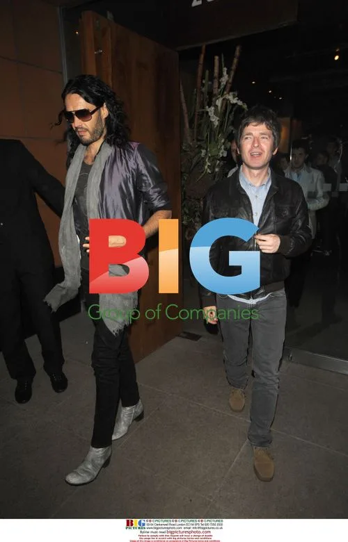 Russell Brand, Noel Gallagher at Zuma Restaurant