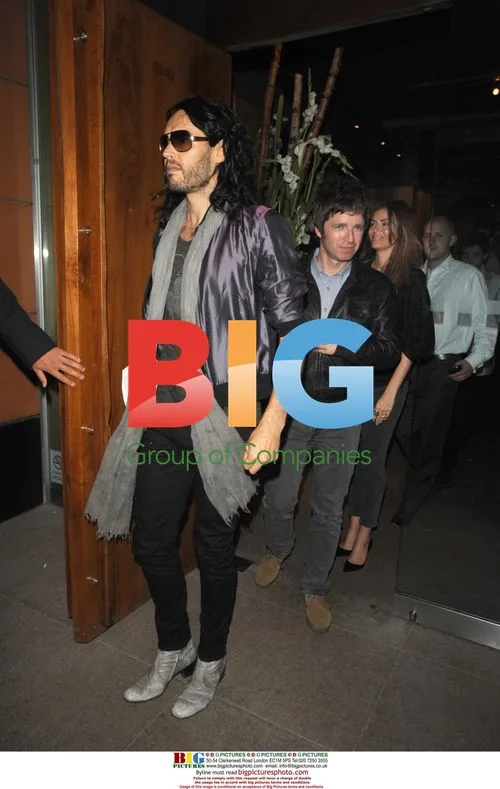 Russell Brand, Noel Gallagher at Zuma Restaurant