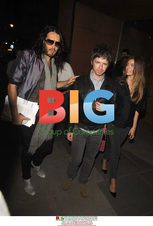 Russell Brand, Noel Gallagher and Sarah McDonald at Zuma