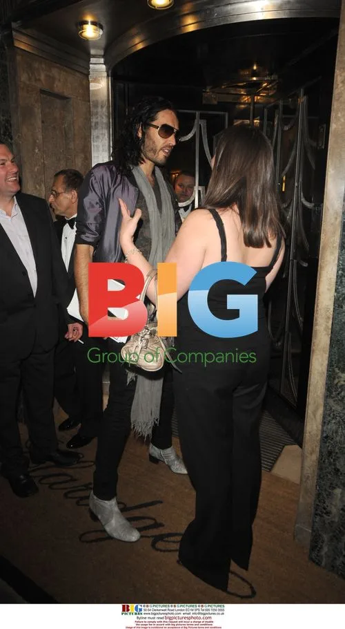 Russell Brand with Noel Gallagher and Sarah McDonald