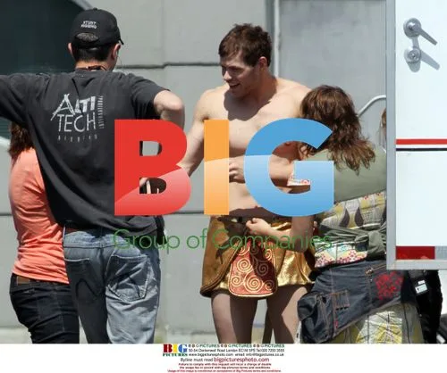 Kellan Lutz gets sized up for 'Immortals' costume