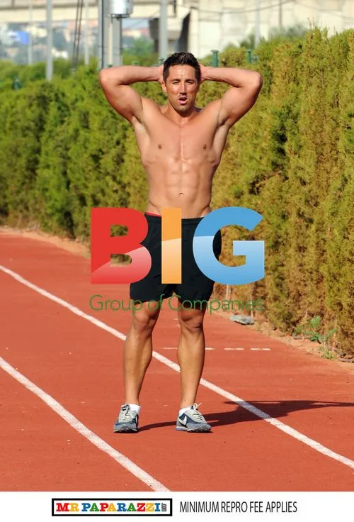 Rugby Player Gaving Henson Trains in Benidorm