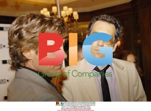 Robert Downey Jr. and Todd Phillips at Film Benefit