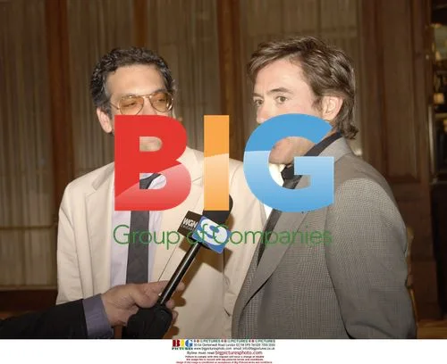 Robert Downey Jr. and Todd Phillips at Film Benefit