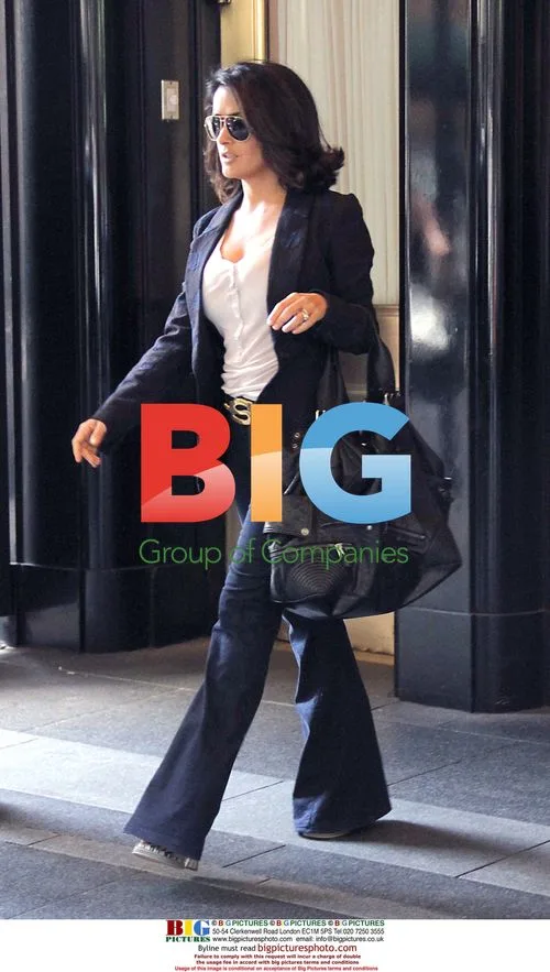 Salma Hayek Leaves NYC Hotel