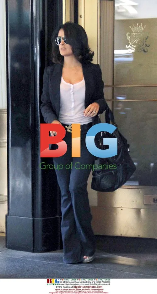 Salma Hayek Leaving Hotel in NYC