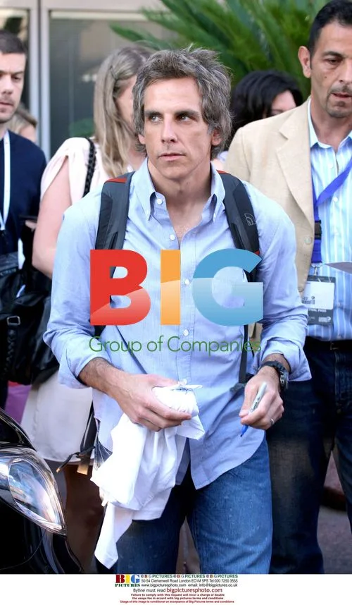 Ben Stiller and Christine Taylor arrive in Cannes