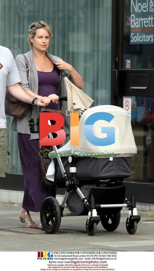 Kim Medcalf with baby in West London