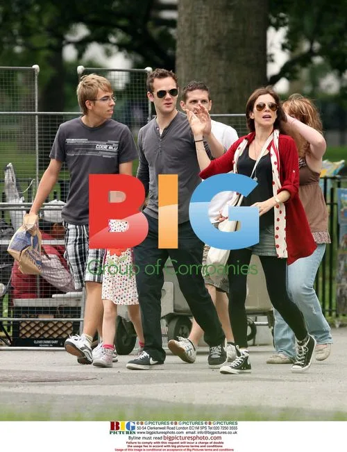 Anna Friel and family out in New York