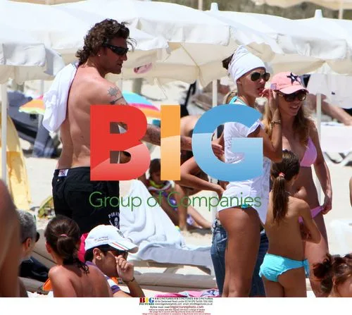 Melissa Satta and Christian Vieri on the Beach