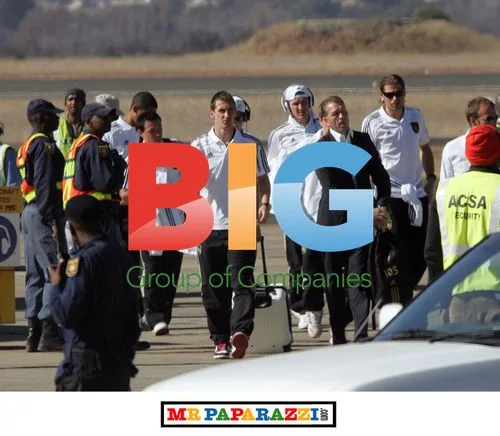 German Football Team Arrives in Bloemfontein