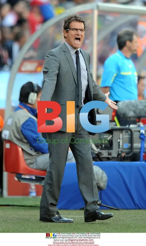 Fabio Capello yelling during World Cup match
