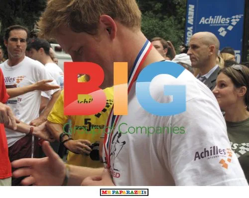Prince Harry and Heather Mills at Achilles Race
