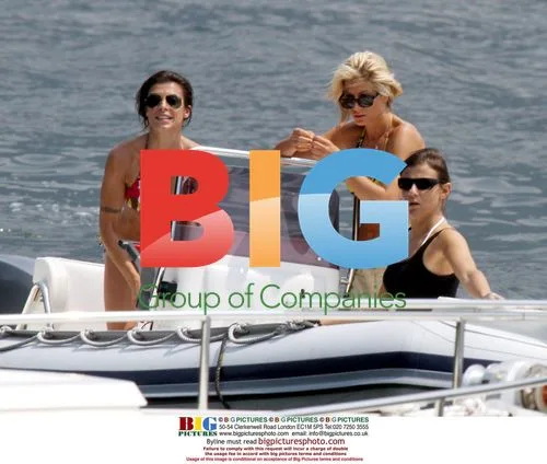 Elisabetta Canalis and Maddalena Corvaglia Boat Ride