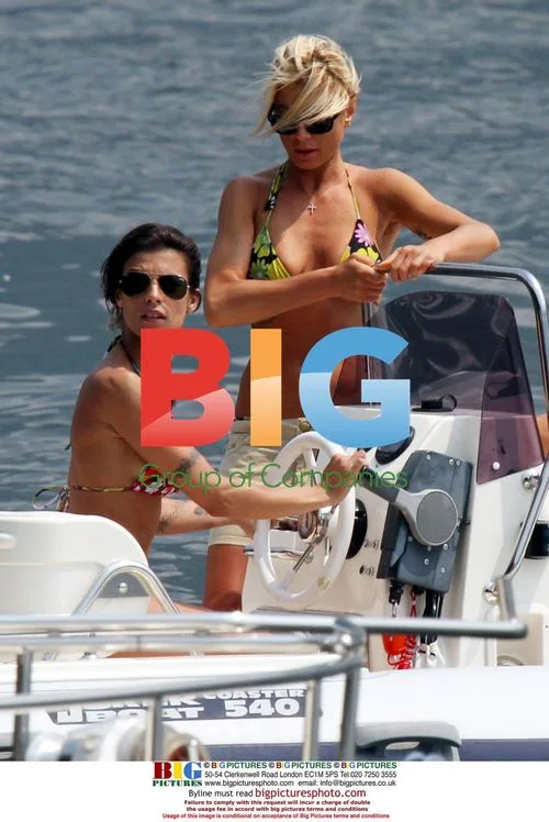Elisabetta Canalis and Maddalena Corvaglia on Lake Como