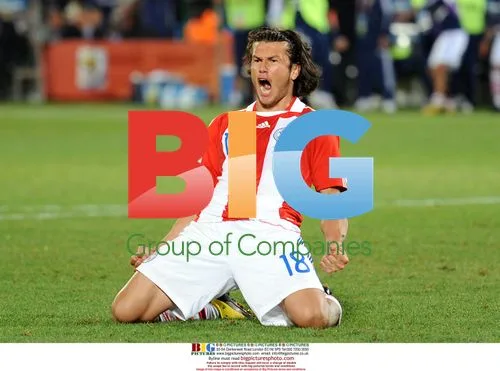 Nelson Valdez celebrates World Cup goal