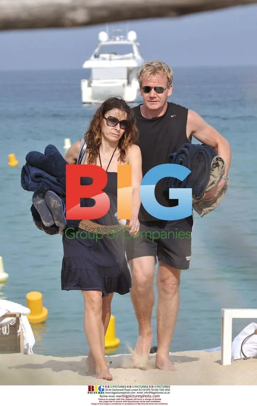 Gordon Ramsay and Wife Tanya Stroll on Beach in Saint Tropez