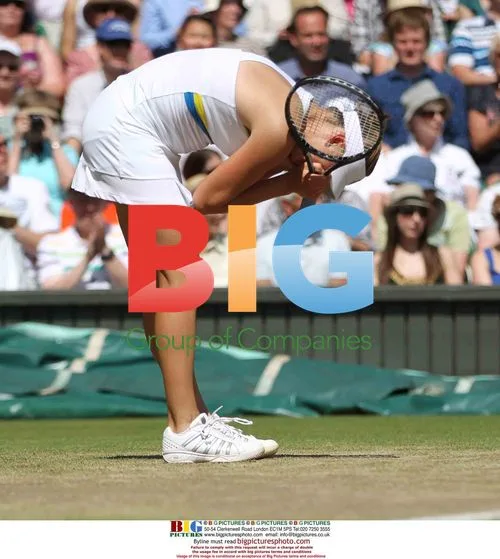 Vera Zvonareva Celebrates Wimbledon Quarter-Final Win