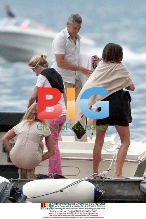 George Clooney and friends on Lake Como boat trip