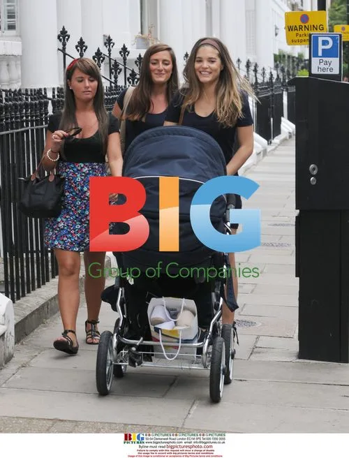 Carly and Joe Cole with Baby and Friends in London