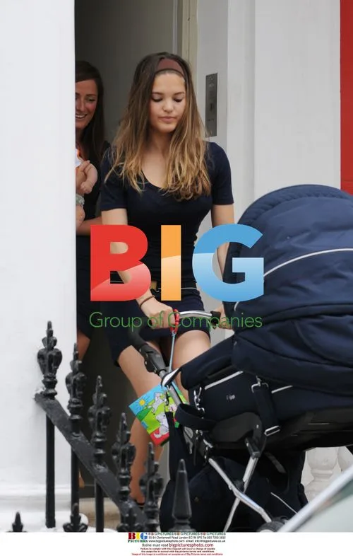 Carly and Joe Cole with baby out for lunch in London