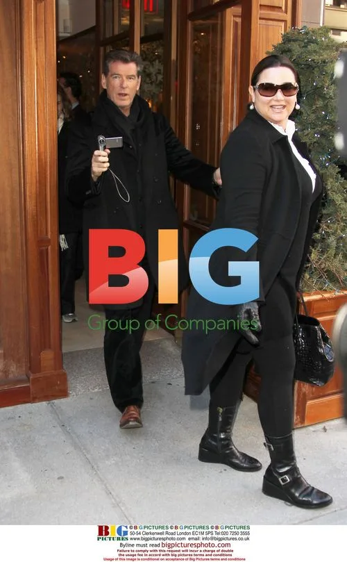Pierce Brosnan with Family at NYC Restaurant