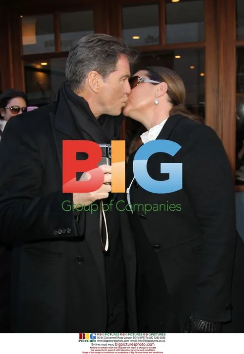 Pierce Brosnan with wife and son in NYC