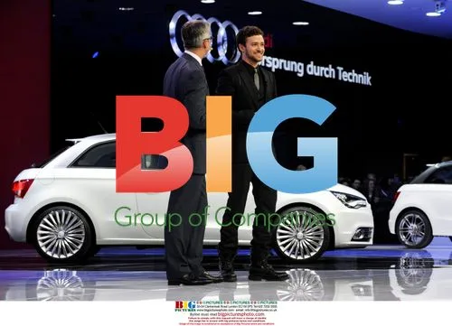 Audi CEO and Justin Timberlake at A1 Launch