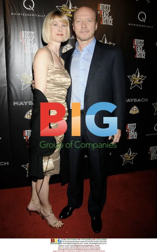 Deborah Rennard and Paul Haggis at Pre-Oscar Hollywood Domino Gala