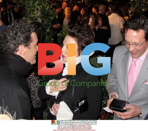 Isaac Mizrahi, Joan Collins and Percy Gibson at QVC Red Carpet Style