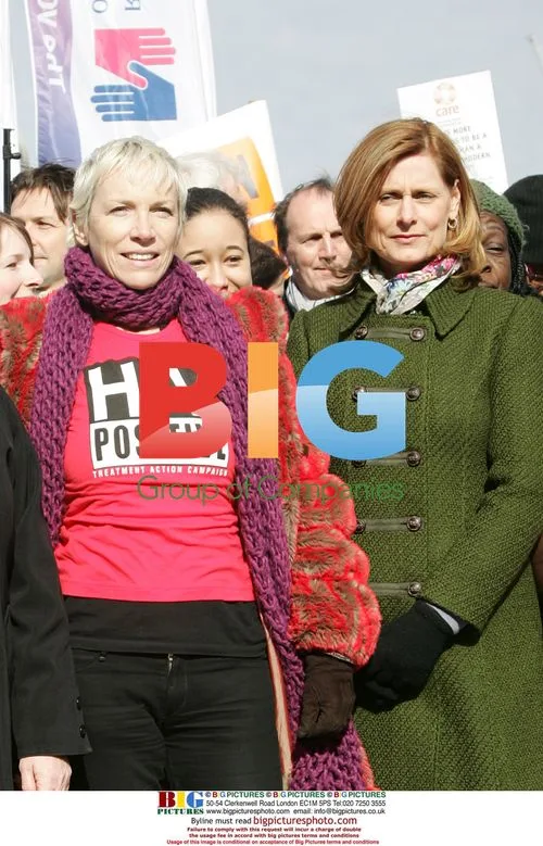 Sarah Brown, Annie Lennox and Cheri Lunghi at IWD March