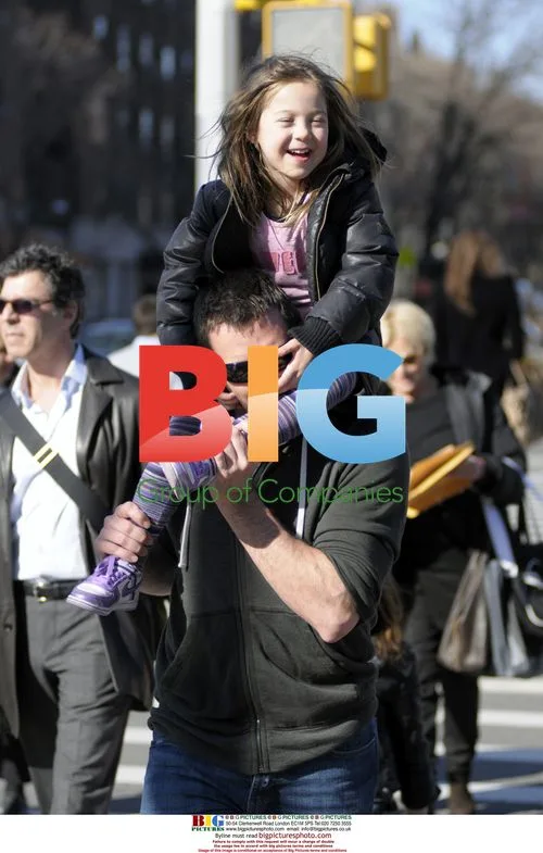 Hugh Jackman and Family Pick Up Daughter from School