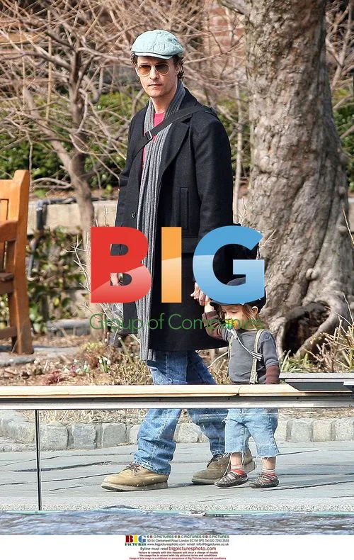 Matthew McConaughey with son Levi at Central Park Zoo