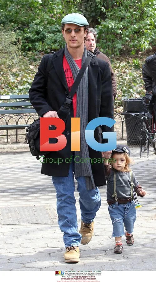 Matthew McConaughey with son Levi at Central Park Zoo