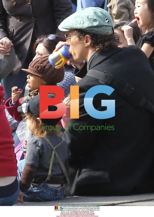 Matthew McConaughey and son at Central Park Zoo