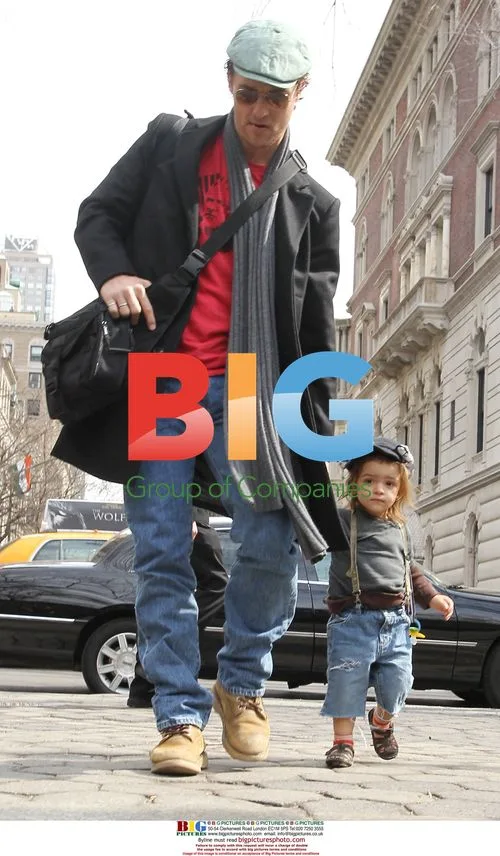 Matthew McConaughey and son at Central Park Zoo