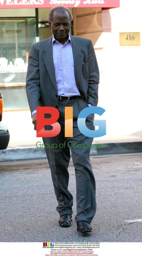 Sidney Poitier Shopping in Beverly Hills