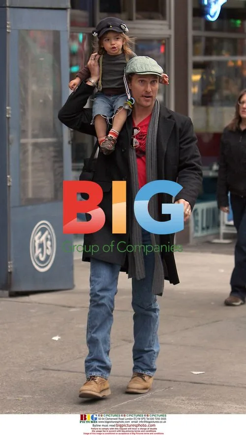 Matthew McConaughey and son at Central Park Zoo
