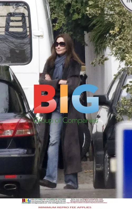 Carla Bruni Sarkozy picks up son from school