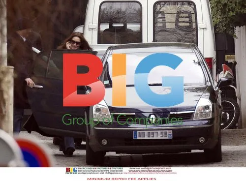 Carla Bruni Sarkozy Picking Up Son From School