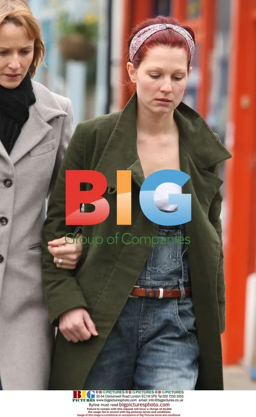 Emma Ferguson Takes Son to School