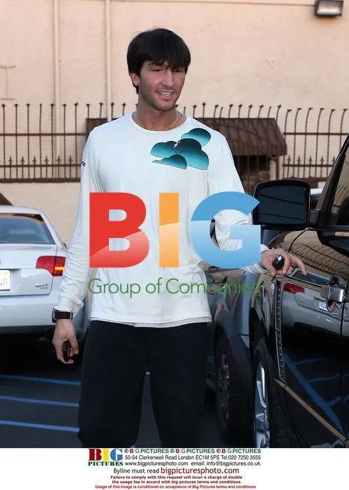 Evan Lysacek Leaving for Lunch in LA
