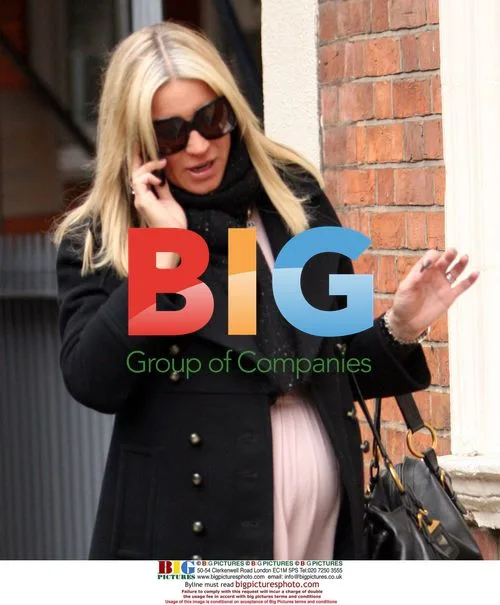 Denise Van Outen Talking on Phone in London