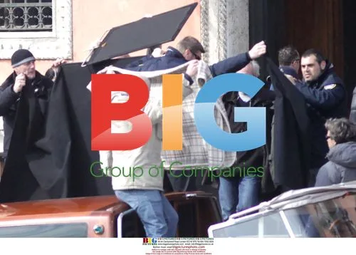 Johnny Depp Shielded on Film Set