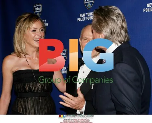Sharon Stone and Michael Douglas at NYPD Gala