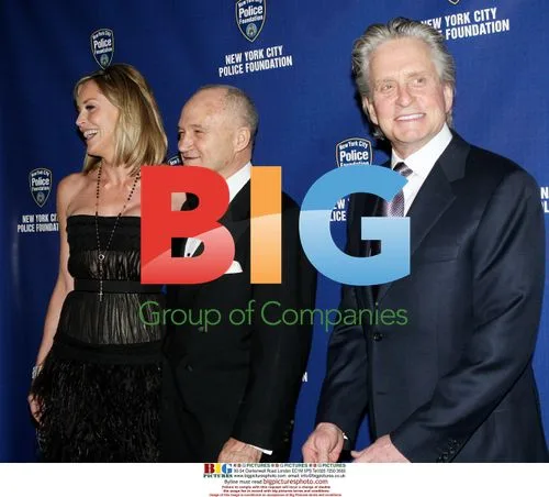 Sharon Stone and Michael Douglas at NYPD Gala