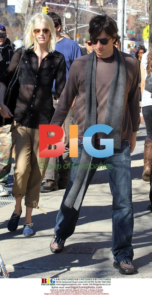 Zach Braff and Taylor Bagley Lunch at Da Silvano